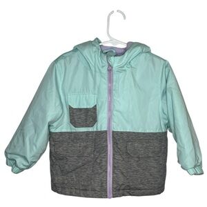 Swiss Tech Girls Mint/Gray Hooded Jacket - Size 2T